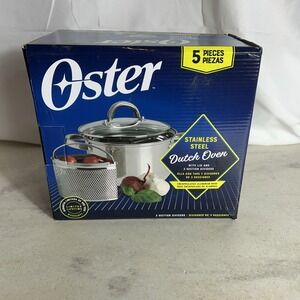 Oster 5pc Stainless Steel Dutch Oven with Lid & 3 Section Dividers 4 QT 3,8 L
